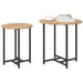 Set măsuțe laterale 2 pcs Stejar Artisan și Negru - WALTI WALTI