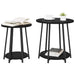 Set măsuțe laterale cu raft 2 pcs Stejar negru 50 x 50 x 51 cm - WALTI WALTI