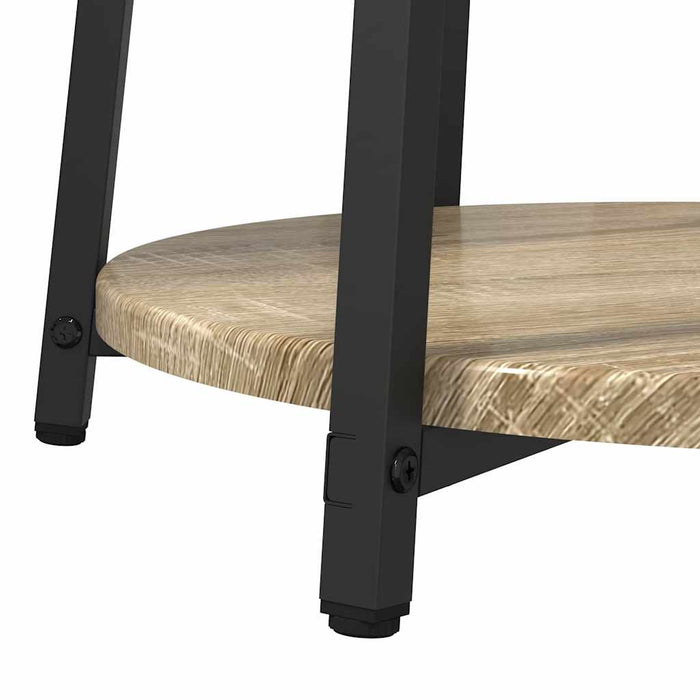 Set măsuțe laterale cu raft 2 pcs Stejar Sonoma și Negru - WALTI WALTI