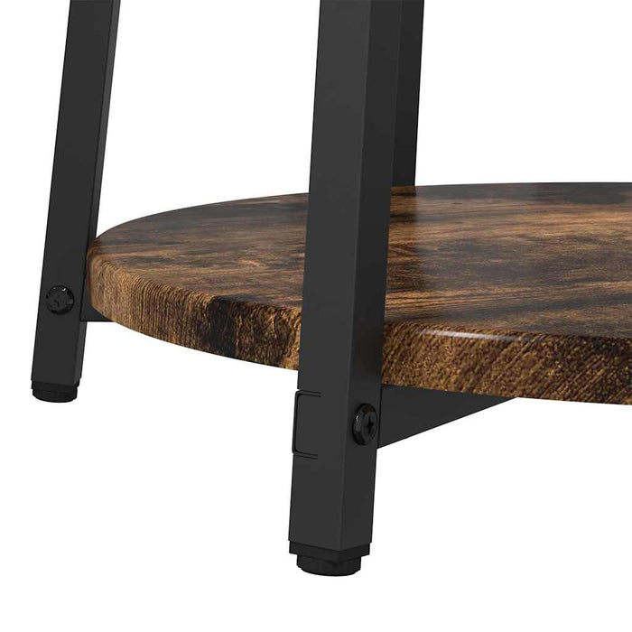 Set măsuțe laterale cu raft 2 pcs Stejar afumat și Negru - WALTI WALTI