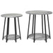 Set măsuțe laterale 2 pcs Gri sonoma și Negru 50 x 50 x 51 cm - WALTI WALTI