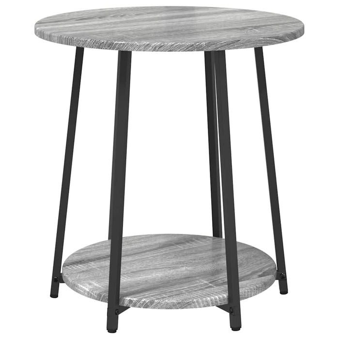 Set măsuțe laterale 2 pcs Gri sonoma și Negru 50 x 50 x 51 cm - WALTI WALTI
