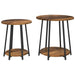 Set măsuțe laterale 2 pcs Lemn vechi și Negru 50 x 50 x 51 cm - WALTI WALTI