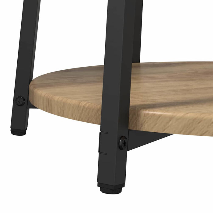 Set măsuțe laterale cu raft 2 pcs Stejar Artisan și Negru - WALTI WALTI