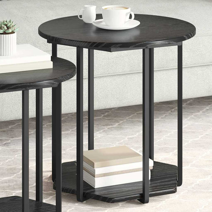 Set măsuțe laterale 2 pcs Stejar negru 50 x 50 x 50.5 cm - WALTI WALTI