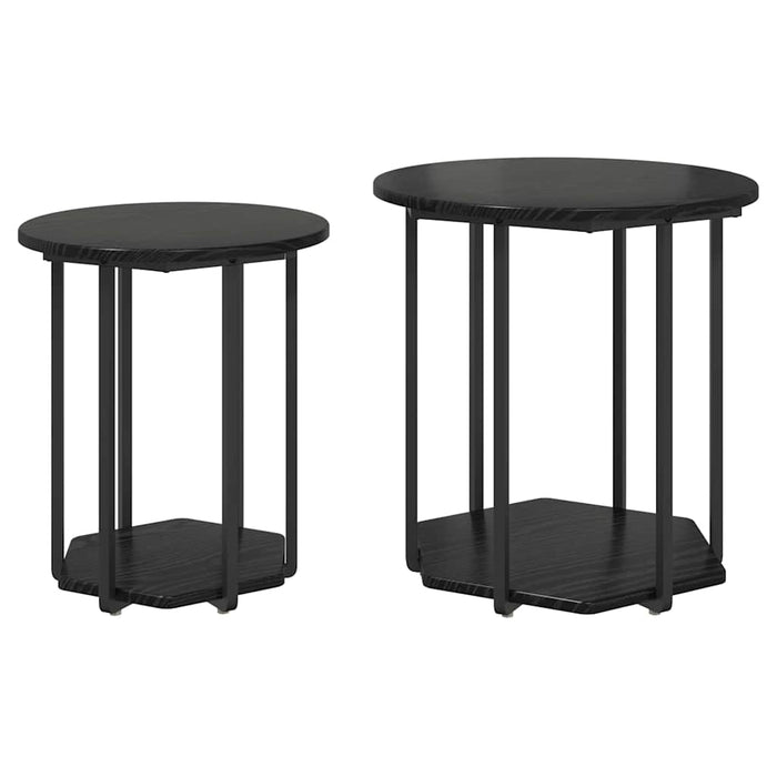 Set măsuțe laterale 2 pcs Stejar negru 50 x 50 x 50.5 cm - WALTI WALTI