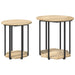 Set măsuțe laterale cu raft 2 pcs Stejar Sonoma și Negru - WALTI WALTI