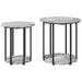 Set măsuțe laterale 2 pcs Gri sonoma și Negru 50 x 50 x 50.5 cm - WALTI WALTI