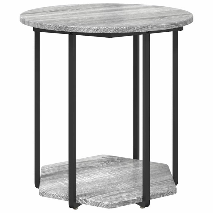 Set măsuțe laterale 2 pcs Gri sonoma și Negru 50 x 50 x 50.5 cm - WALTI WALTI