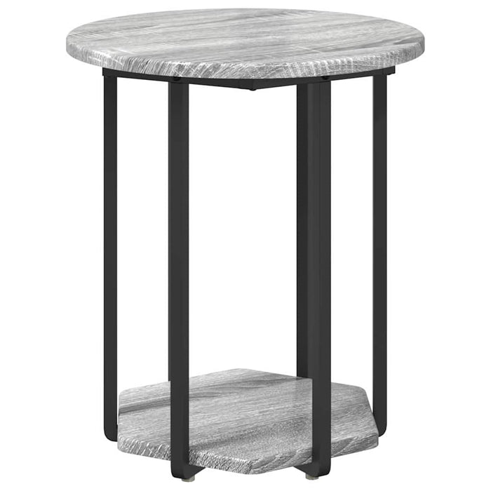 Set măsuțe laterale 2 pcs Gri sonoma și Negru 50 x 50 x 50.5 cm - WALTI WALTI