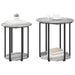 Set măsuțe laterale 2 pcs Gri sonoma și Negru 50 x 50 x 50.5 cm - WALTI WALTI