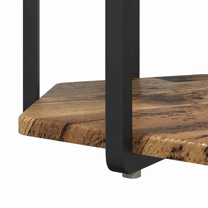 Set măsuțe laterale 2 pcs Lemn vechi și Negru 50 x 50 x 50.5 cm - WALTI WALTI