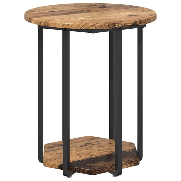 Set măsuțe laterale 2 pcs Lemn vechi și Negru 50 x 50 x 50.5 cm - WALTI WALTI