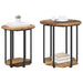 Set măsuțe laterale 2 pcs Lemn vechi și Negru 50 x 50 x 50.5 cm - WALTI WALTI