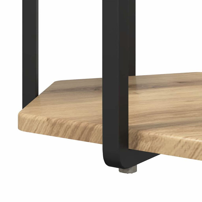 Set măsuțe laterale cu raft 2 pcs Stejar Artisan și Negru - WALTI WALTI