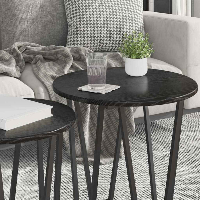Set măsuțe laterale 2 pcs Stejar negru 50 x 50 x 50.5 cm - WALTI WALTI