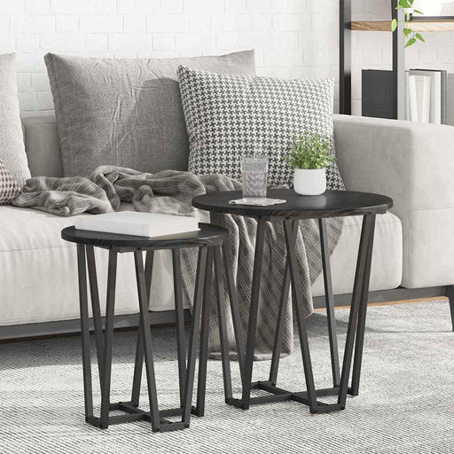 Set măsuțe laterale 2 pcs Stejar negru 50 x 50 x 50.5 cm - WALTI WALTI