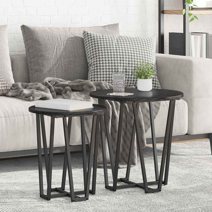 Set măsuțe laterale 2 pcs Stejar negru 50 x 50 x 50.5 cm - WALTI WALTI