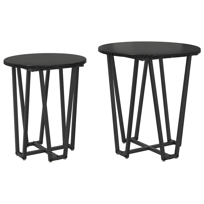 Set măsuțe laterale 2 pcs Stejar negru 50 x 50 x 50.5 cm - WALTI WALTI