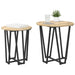 Set măsuțe laterale 2 pcs Stejar Sonoma și Negru - WALTI WALTI