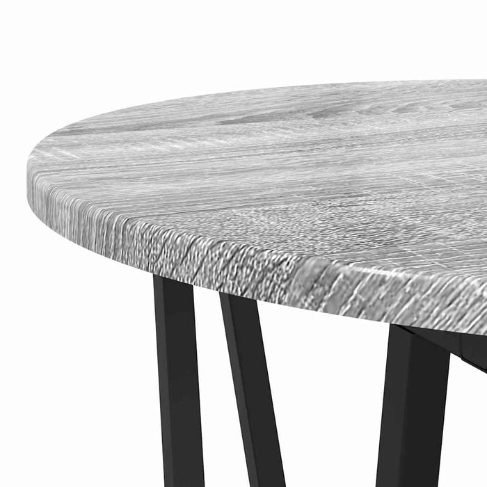 Set măsuțe laterale 2 pcs Gri sonoma și Negru 50 x 50 x 50.5 cm - WALTI WALTI