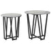 Set măsuțe laterale 2 pcs Gri sonoma și Negru 50 x 50 x 50.5 cm - WALTI WALTI