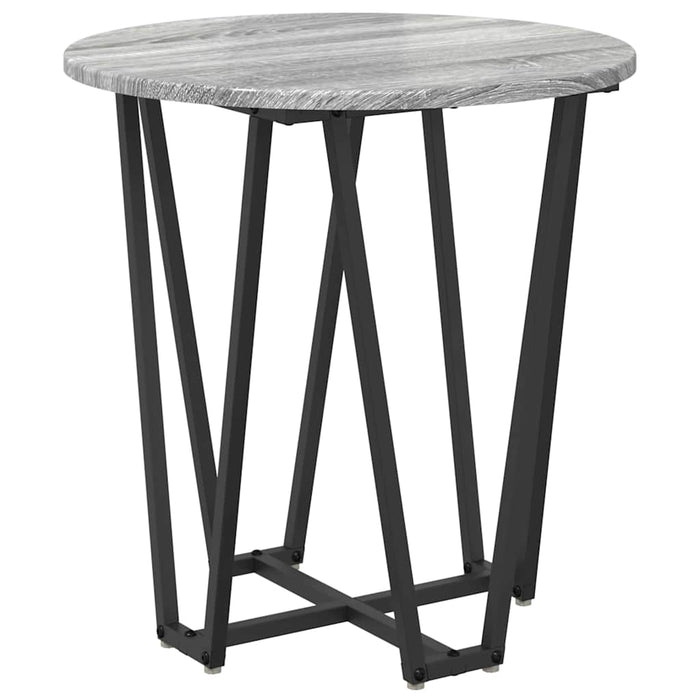 Set măsuțe laterale 2 pcs Gri sonoma și Negru 50 x 50 x 50.5 cm - WALTI WALTI