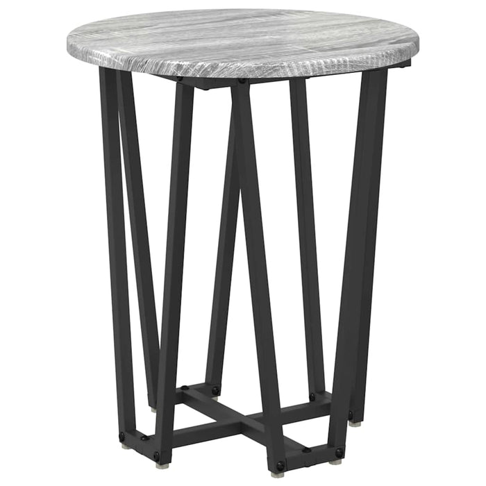 Set măsuțe laterale 2 pcs Gri sonoma și Negru 50 x 50 x 50.5 cm - WALTI WALTI