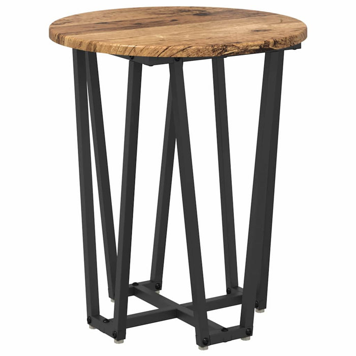 Set măsuțe laterale 2 pcs Lemn vechi și Negru 50 x 50 x 50.5 cm - WALTI WALTI