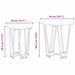 Set măsuțe laterale 2 pcs Lemn vechi și Negru 50 x 50 x 50.5 cm - WALTI WALTI