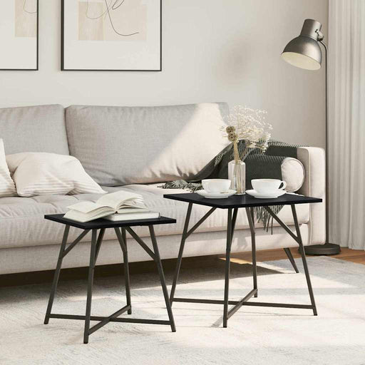 Set măsuțe laterale 2 pcs Stejar negru 50 x 50 x 50 cm - WALTI WALTI
