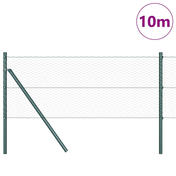 Îngrădire cu stâlpi Verde 0.6 x 10 m otel acoperit cu PVC - WALTI WALTI
