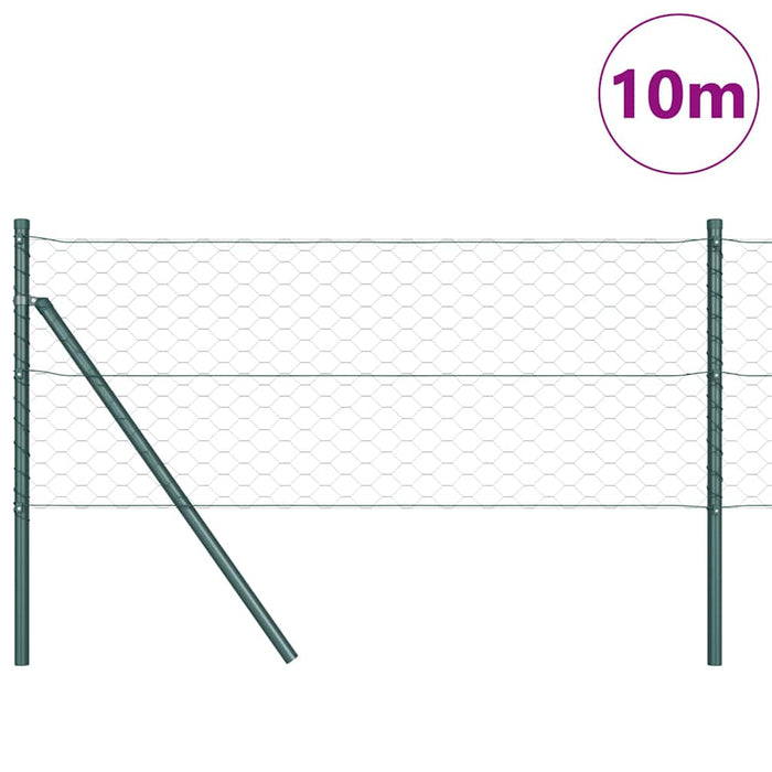 Îngrădire cu stâlpi Verde 0.6 x 10 m otel acoperit cu PVC - WALTI WALTI