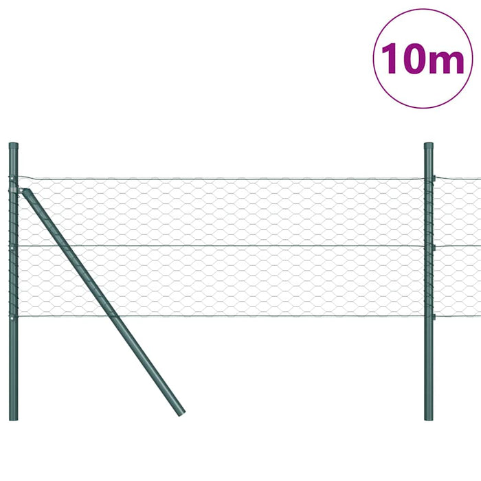 Îngrădire cu stâlpi Verde 0.8 x 10 m otel acoperit cu PVC - WALTI WALTI