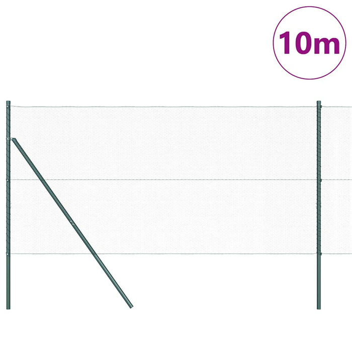 Îngrădire cu stâlpi Verde 1.4 x 10 m otel acoperit cu PVC - WALTI WALTI