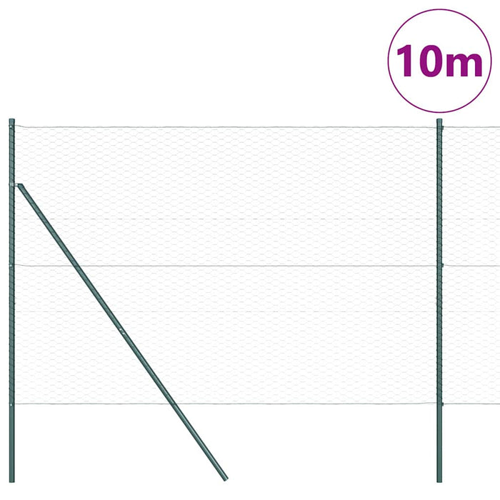 Îngrădire cu stâlpi Verde 1.5 x 10 m otel acoperit cu PVC - WALTI WALTI