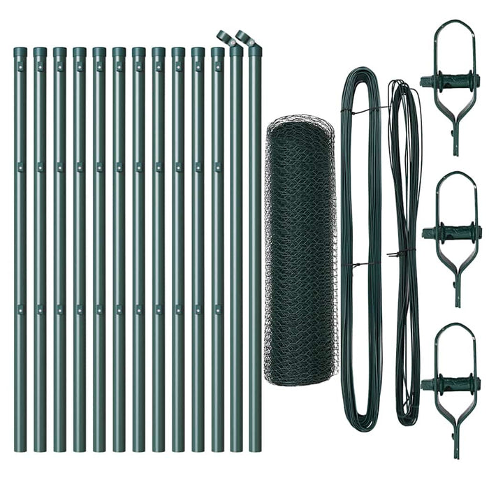 Îngrădire cu stâlpi Verde 0.8 x 25 m otel acoperit cu PVC - WALTI WALTI