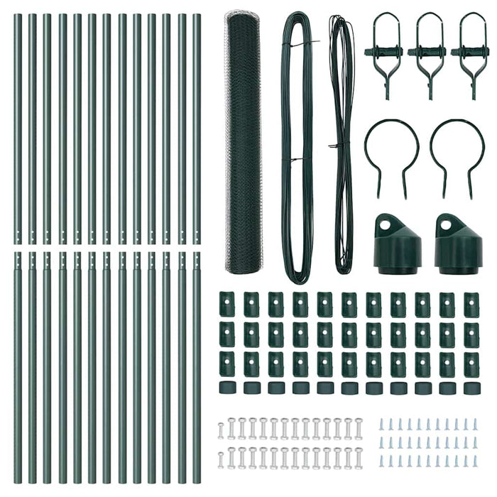 Stâlp de gard. Verde 25 x 1,2 m (plasă de 25 mm) Oțel - WALTI WALTI