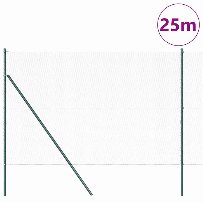 Îngrădire cu stâlpi Verde 1.6 x 25 m otel acoperit cu PVC - WALTI WALTI