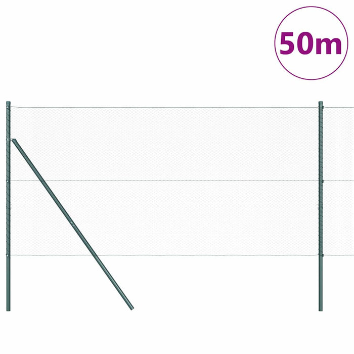 Îngrădire cu stâlpi Verde 1.2 x 50 m otel acoperit cu PVC - WALTI WALTI