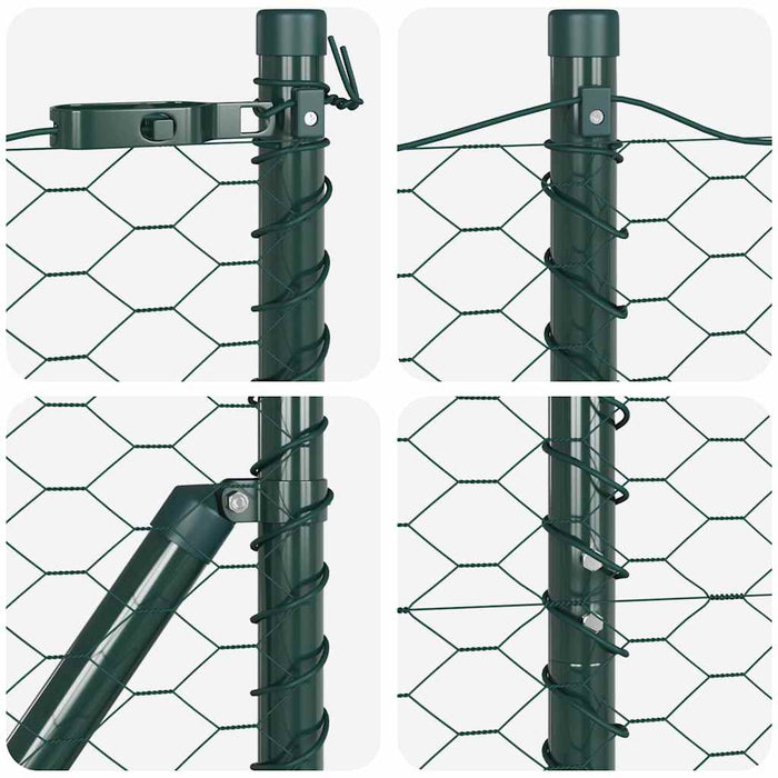 Îngrădire cu stâlpi Verde 1.4 x 50 m otel acoperit cu PVC - WALTI WALTI
