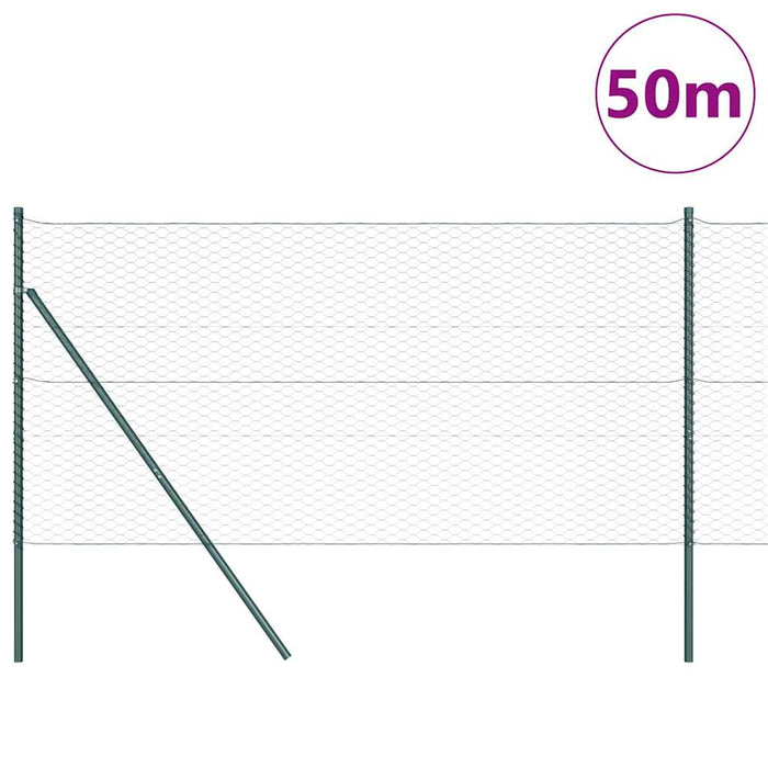 Îngrădire cu stâlpi Verde 1.4 x 50 m otel acoperit cu PVC - WALTI WALTI