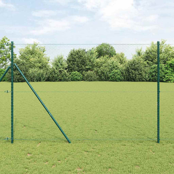 Îngrădire cu stâlpi Verde 1.5 x 50 m otel acoperit cu PVC - WALTI WALTI