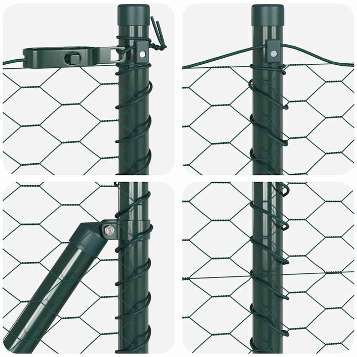 Îngrădire cu stâlpi Verde 0.4 x 100 m otel acoperit cu PVC - WALTI WALTI