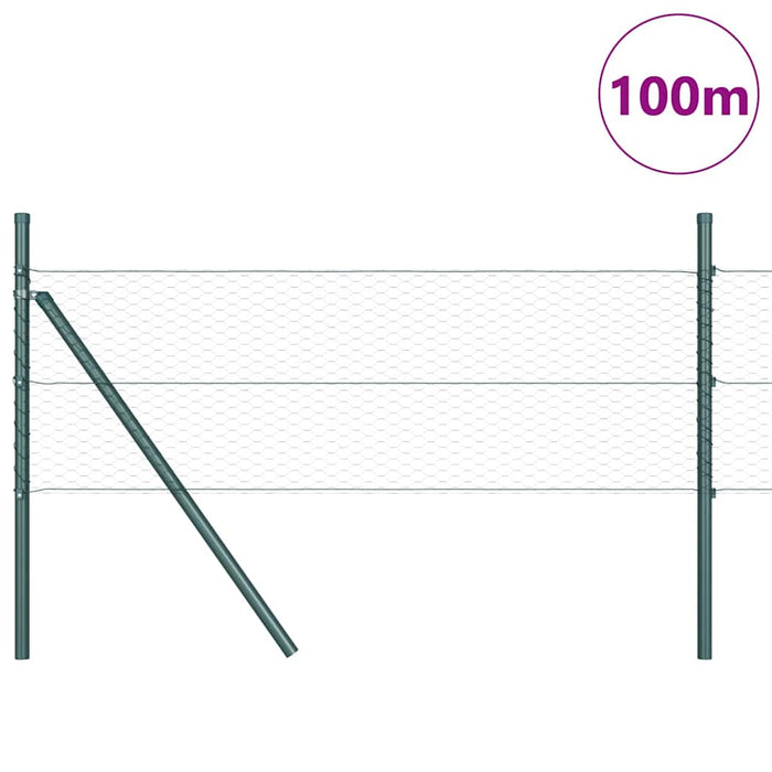 Îngrădire cu stâlpi Verde 0.5 x 100 m otel acoperit cu PVC - WALTI WALTI