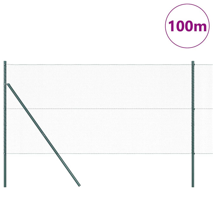 Îngrădire cu stâlpi Verde 1.2 x 100 m otel acoperit cu PVC - WALTI WALTI