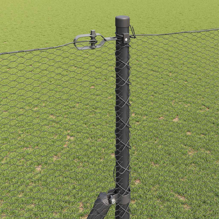Fixare pentru gard hexagonal 25 x 1,5 m Oțel cu strat de PVC WALTI