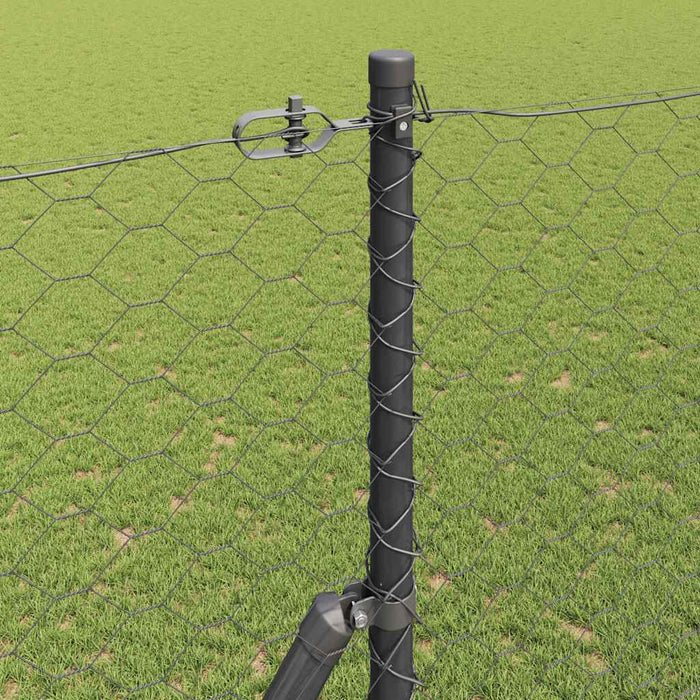 Stâlp de gard. Gri 25 x 1,5 m (plasă de 50 mm) Oțel - WALTI WALTI