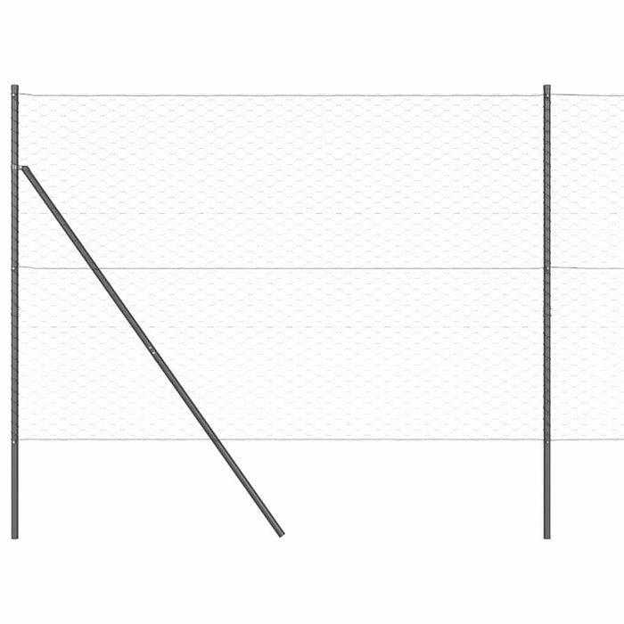 Stâlp de gard. Gri 25 x 1,5 m (plasă de 50 mm) Oțel - WALTI WALTI