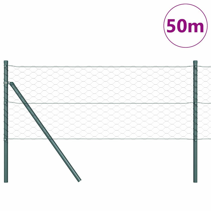 Îngrădire cu stâlpi Gri 0.6 x 50 m otel acoperit cu PVC - WALTI WALTI